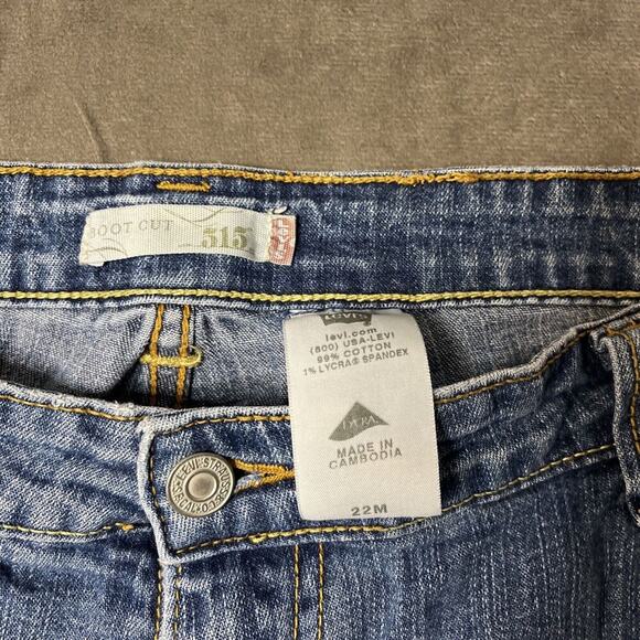 Levi's 515 Jeans Womens 22 M Blue Bootcut Denim - Picture 2 of 7